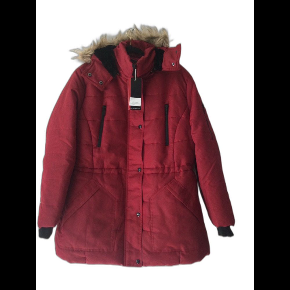 Yoki Jacket Coat Women’s Size 2XL Red Winter Parka Faux Fur Removable Hood
